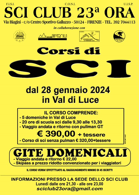 Corsi di Sci 2024